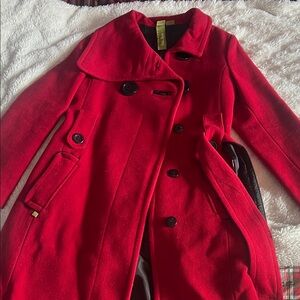 Soia & Kyo Red Wool Small Petite Winter Jacket